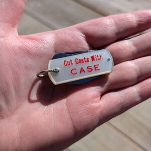 Vintage CASE Tractors Advertising Key Chain -  Mop Handles